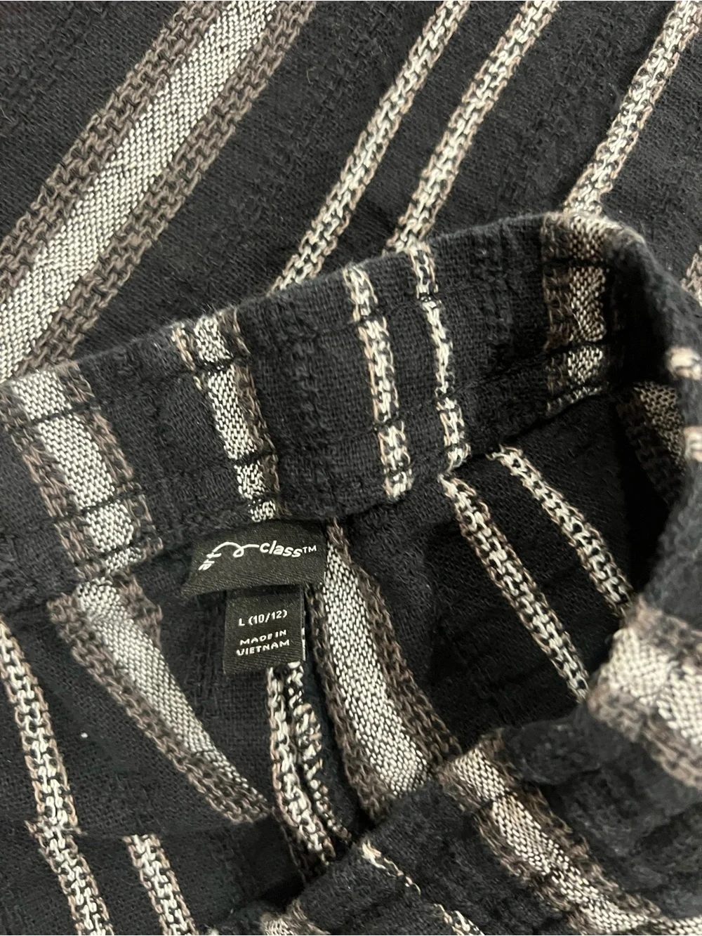 art class Black & Gray Striped Kids Pajama Set